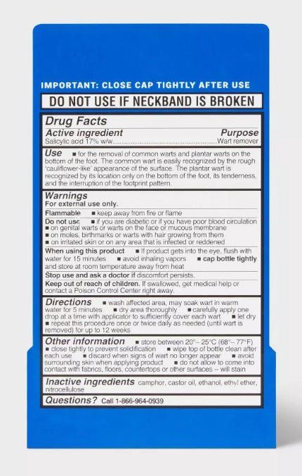 Up & Up Maximum Strength Liquid Wart Remover 0.31oz Compare To Compound W
