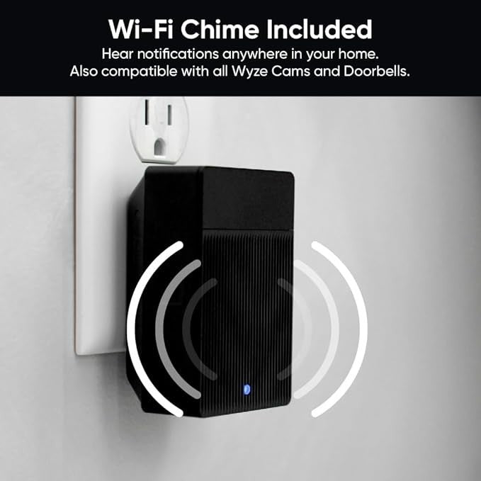 Wyze Wireless Duo Cam Doorbell, Battery, 2 Cameras, 2-Way Audio, Night Vision