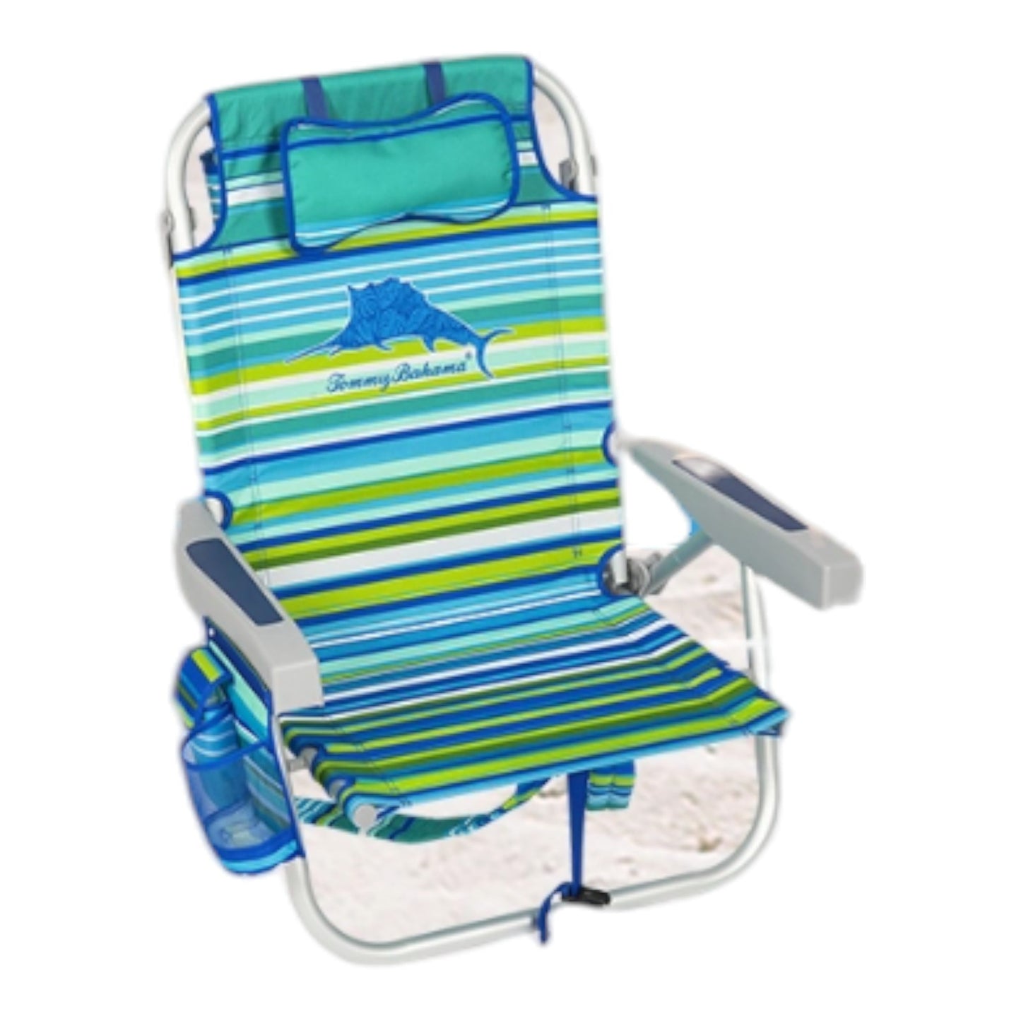 Tommy Bahama 5-Position Lay Flat Folding Backpack Beach Chair Aluminum