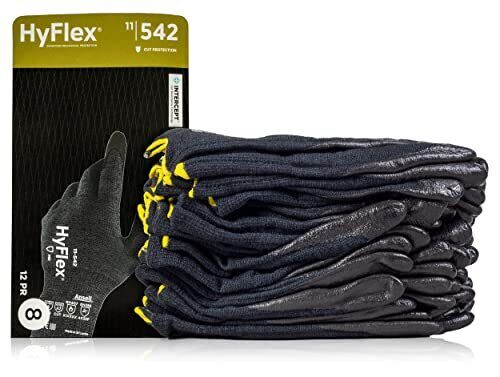 HyFlex 11-542 Cut Protection Gloves - Light, High Cut Protection, Grip, Size