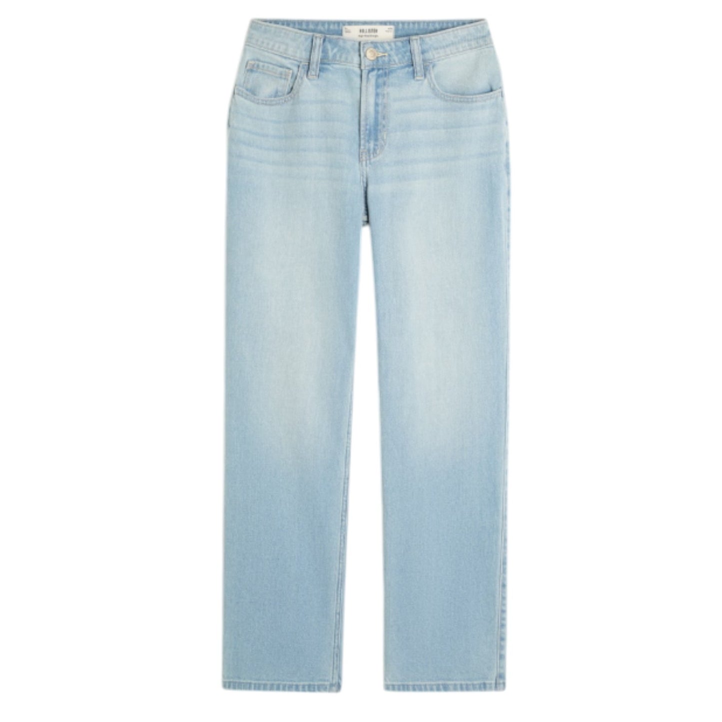 Hollister High-Rise Light Wash Straight Jeans NEW