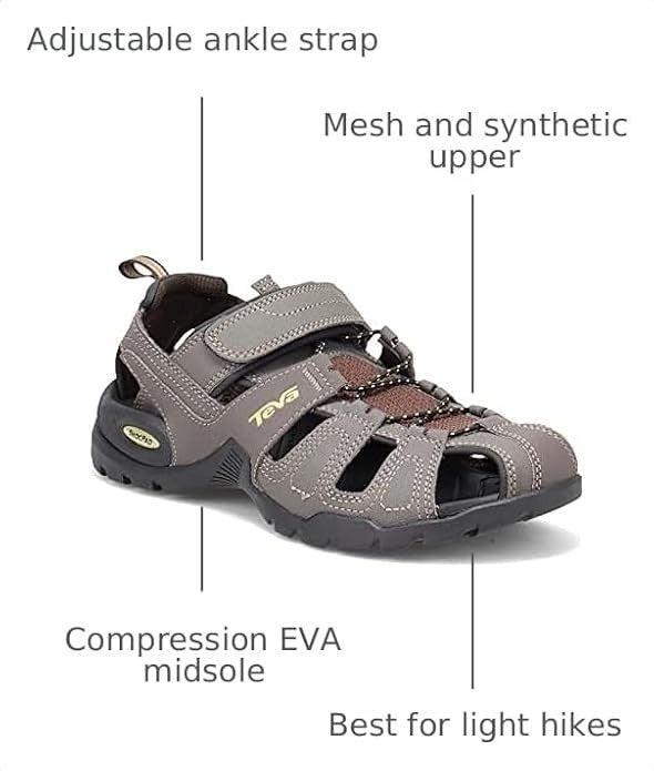 Men's Sandals Teva Forebay Fisherman Sandal - Size 12 - Turkish Coffee