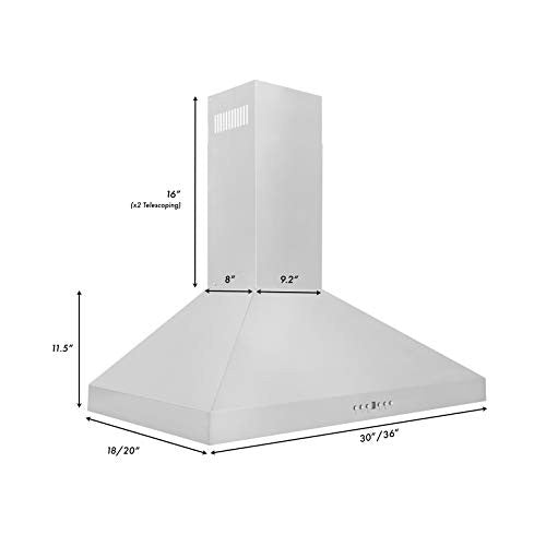 Z Line KB-30 30" 760 CFM Wall Mount Range Hood