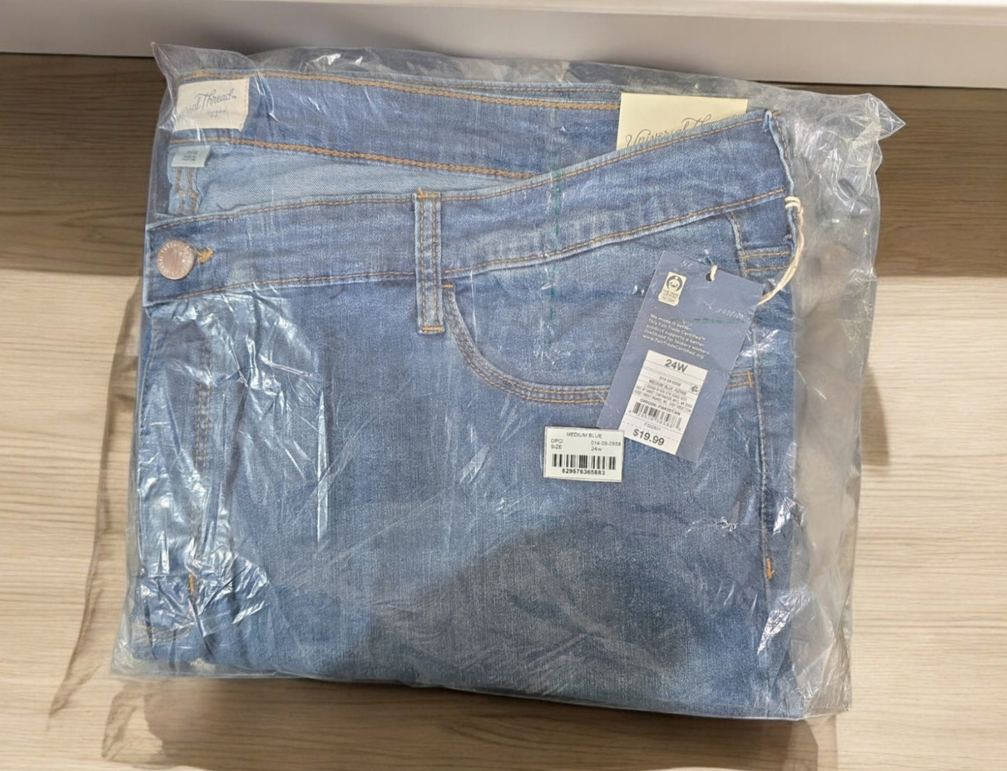 Universal Threads Women's Jeans, Medium Blue, 24W