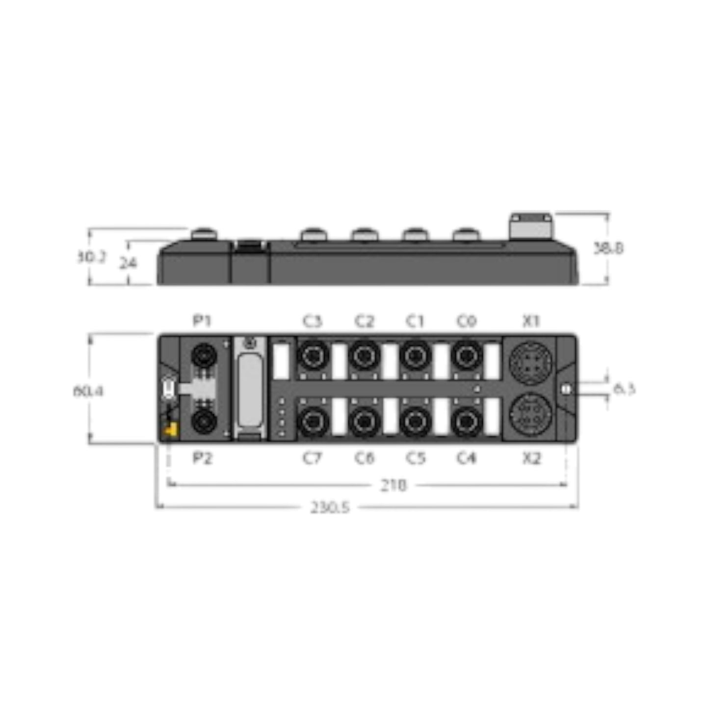 Turck TBEN-L4-8IOL Ethernet Switch Input Output Module 12-Port 24VDC