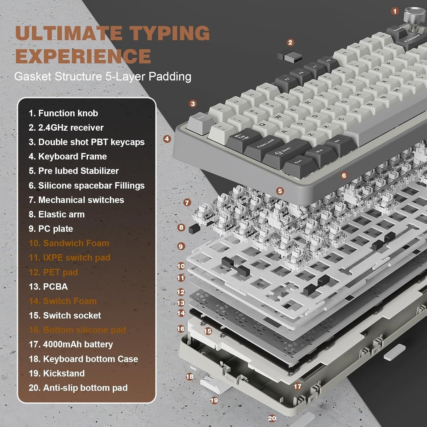 Wireless Yunzii B75 Pro Mechanical Keyboard