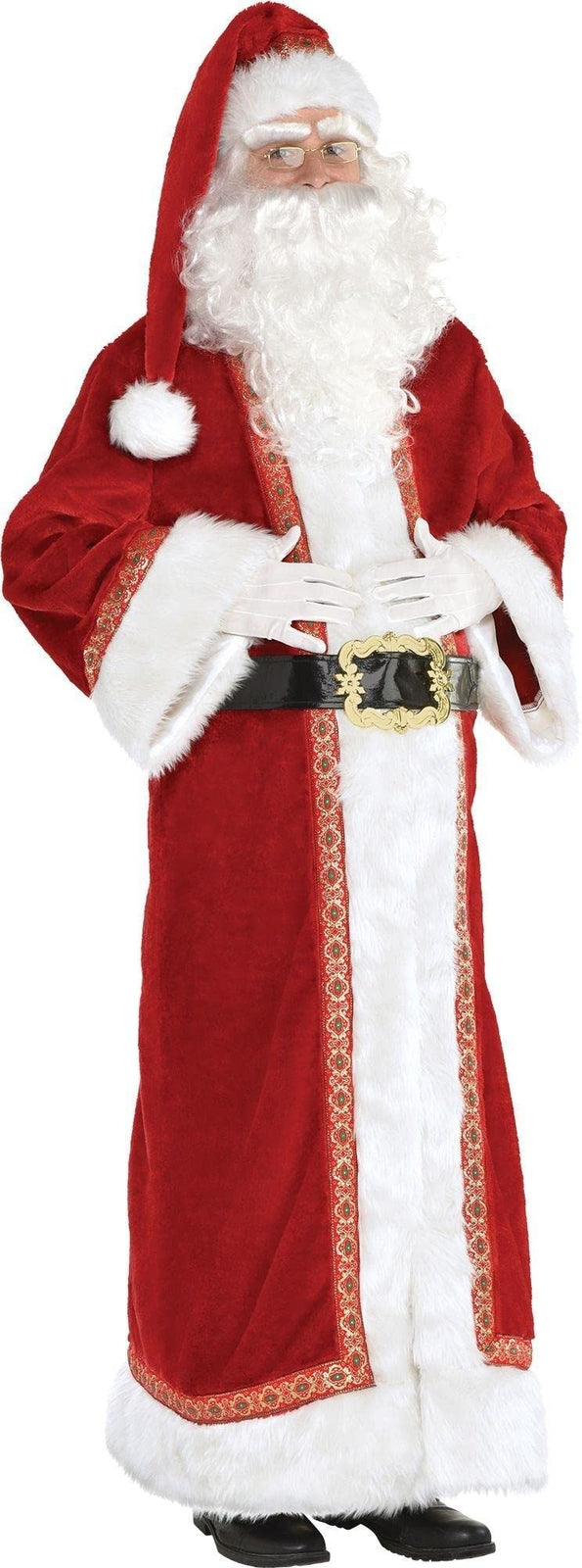 Father Chrisas Santa Suit Costume - Adult Standard Size, 1 Pc,Red/White