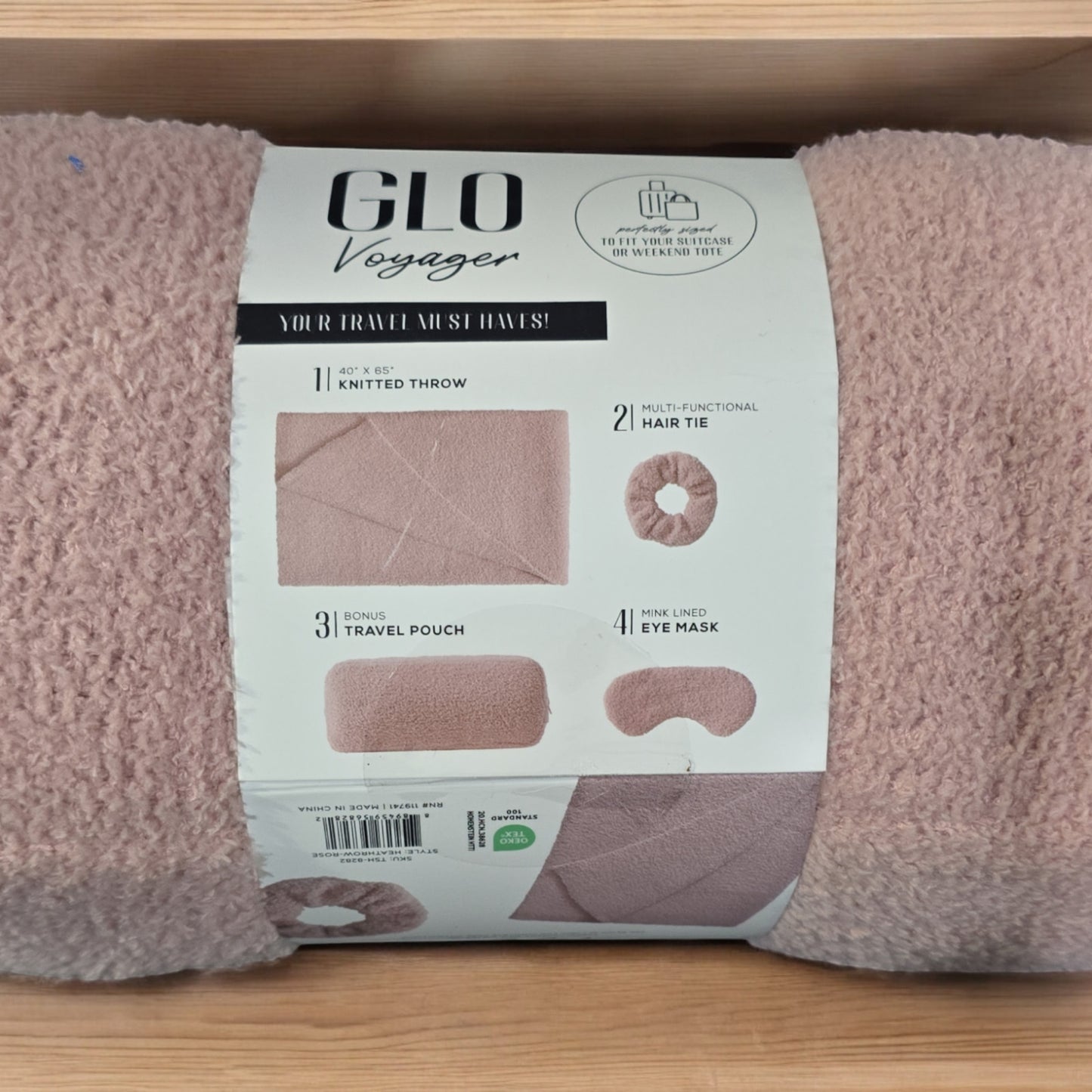Glo Voyager 4 Piece Travel Kit, Pink