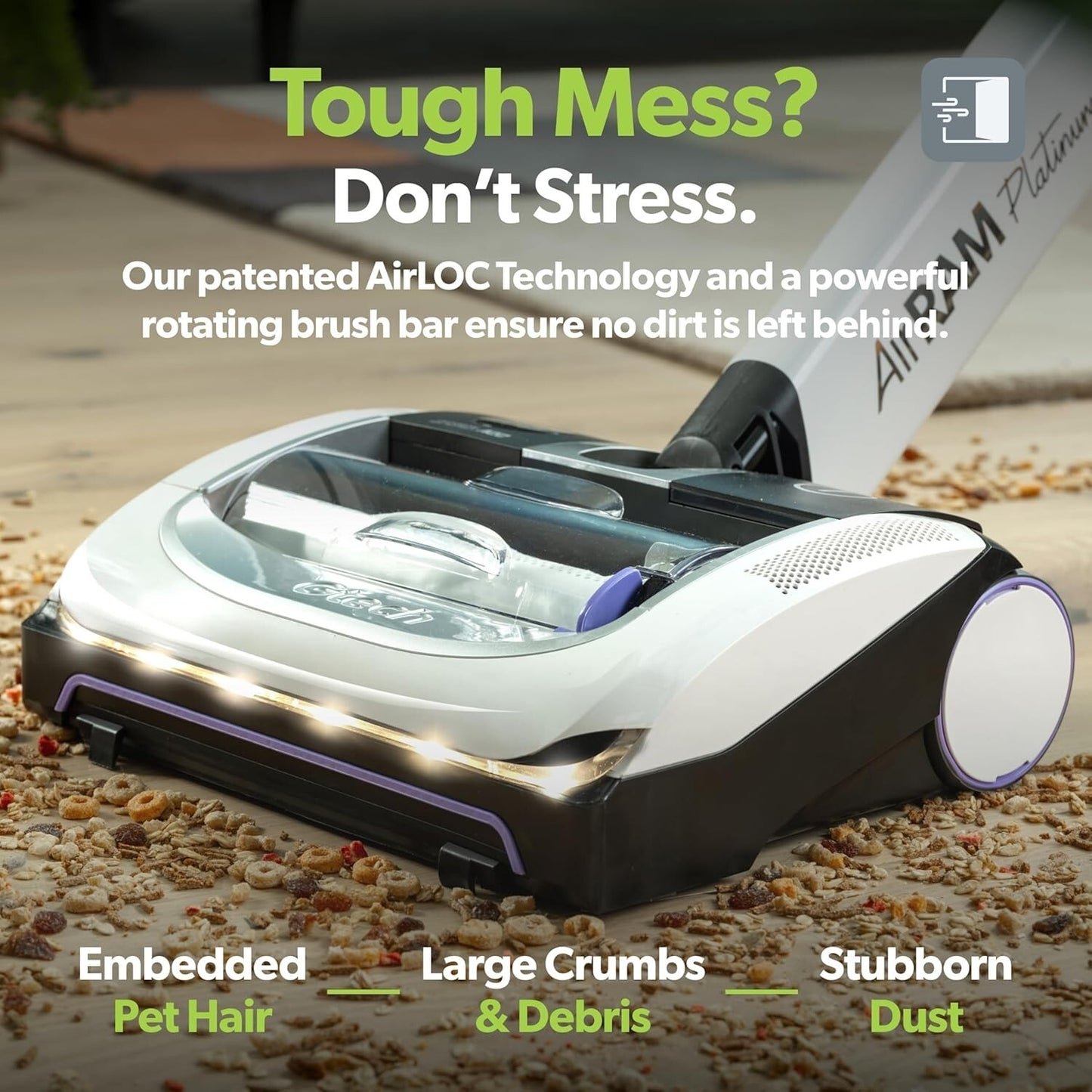 Gtech AirRAM Platinum Cordless Vacuum Cleaner Includes Anti-Hair Wrap Brush AR46