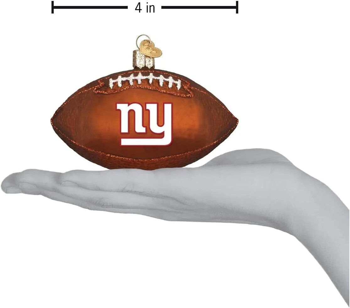 Old World Chrisas New York Giants Football Ornament For Chrisas Tree