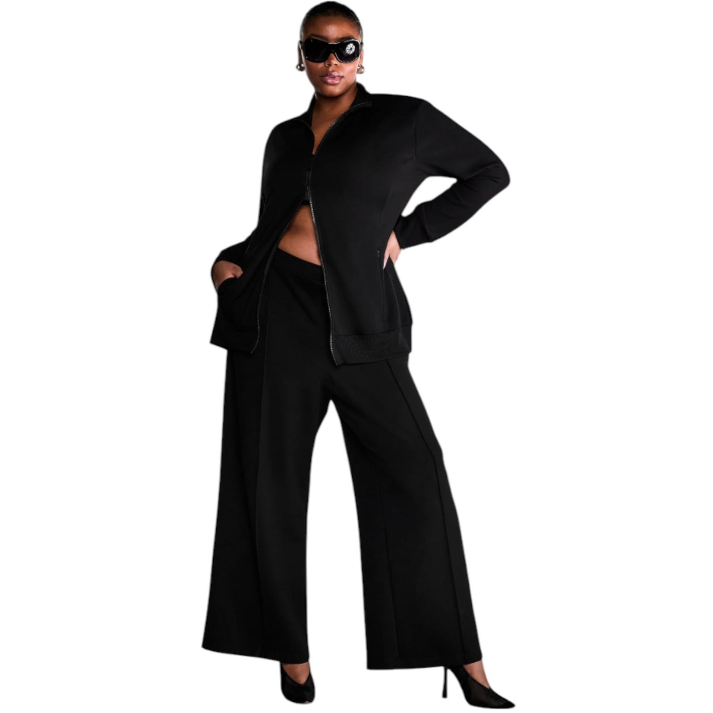 Victoria s Secret VSX Featherweight Knit Wide-Leg Pant, MED