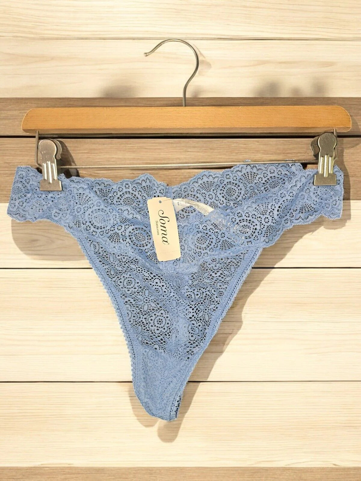 Soma Embraceable Allover Lace Geo Thong, Allure | Large