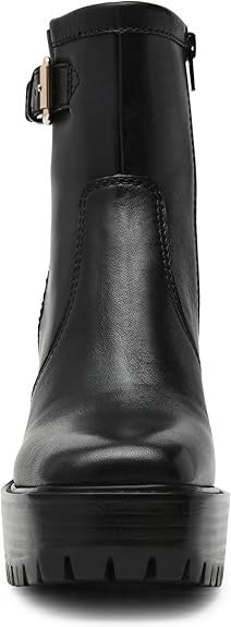 Steve Madden Women's Summit Ankle Boot Zip Boots Black
