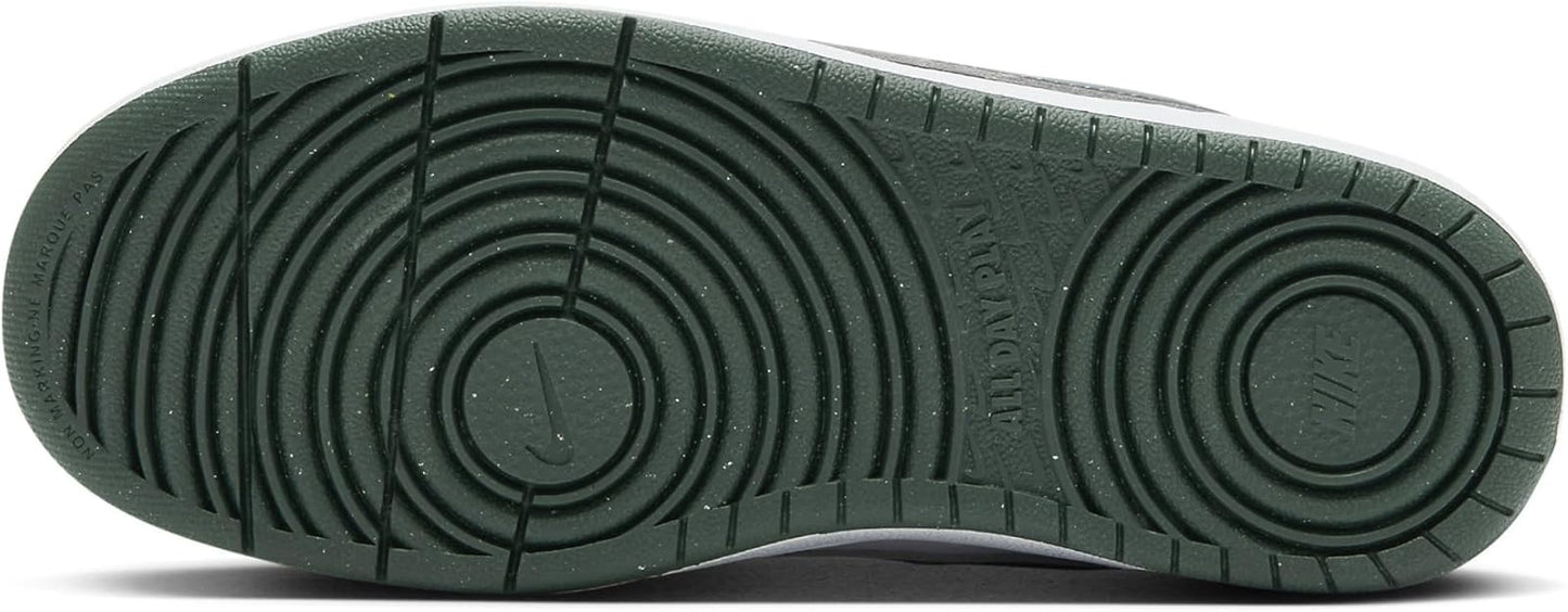 Nike Court Borough Low Recraft Big Kids' Shoes (White/Vintage Green) 5.5y