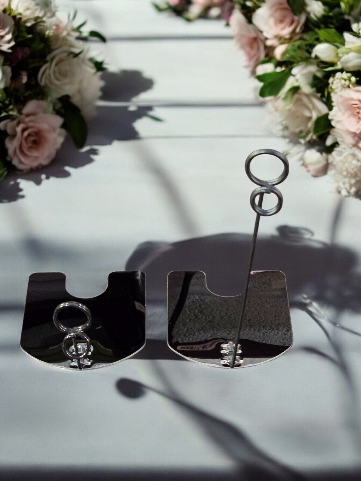 Table Number Holders Place Card Holder Picture Holder, Black, Various- Set of 86