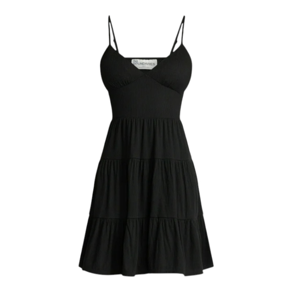 No Boundaries Women’s Burnt Orange or Black Mini Tier Dress