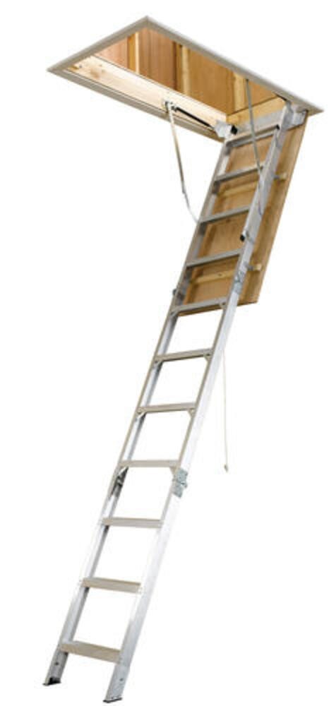 Keller 25"W x 8'-10'H Type IAA Aluminum Attic Ladder - 375 lb. Max AH2510K