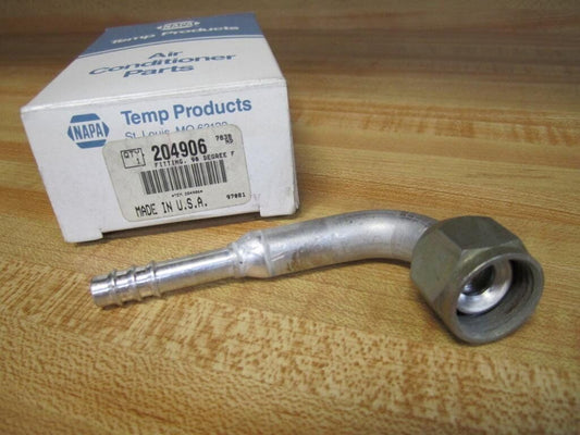 Napa Temp Products 204906 90° Female Flare A/C Hose End TEM204906