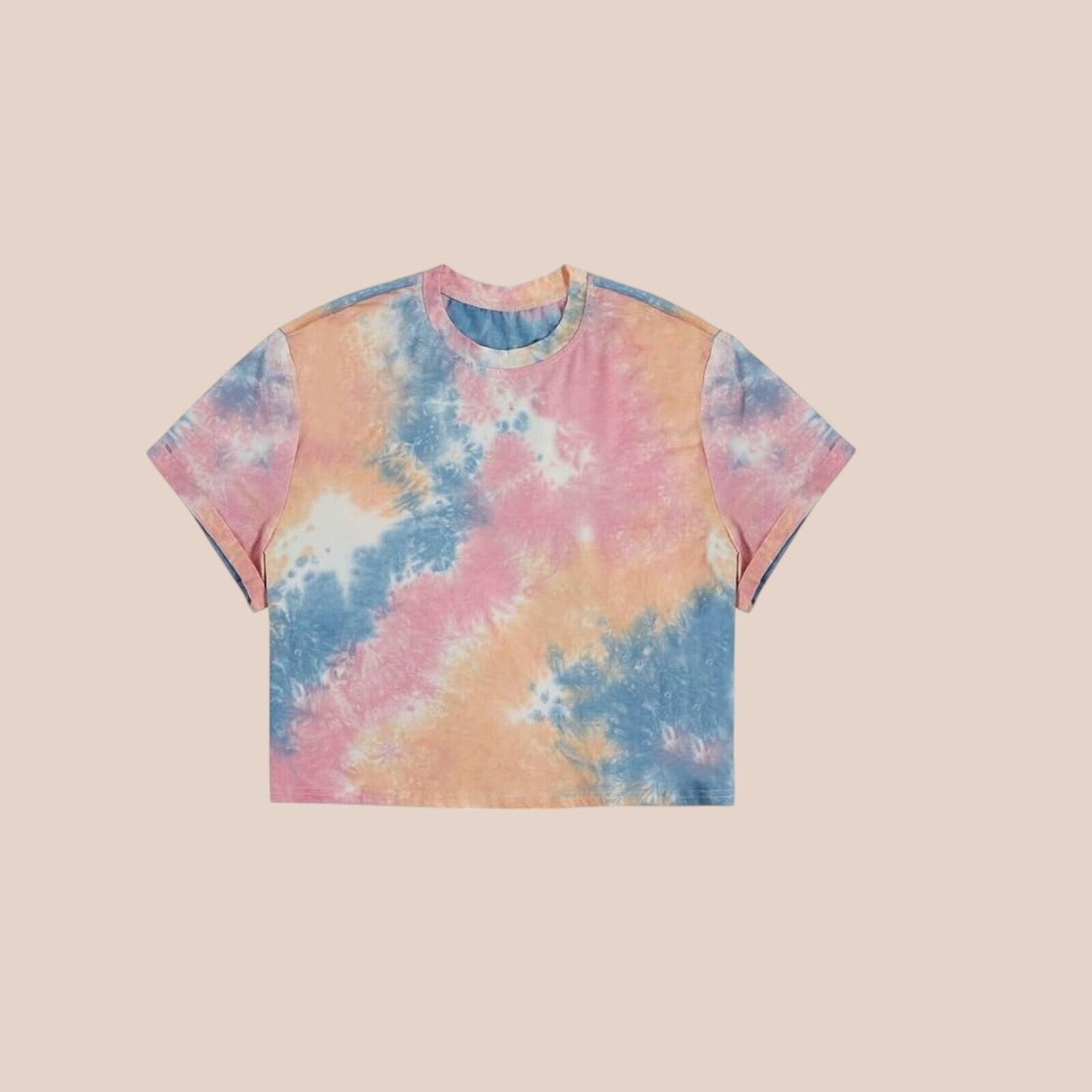 Men's Cropped Tank Top Short Sleeve Print Cotton Crop T Shirt