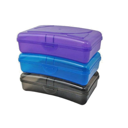 Cra-Z-Art Plastic School Box, 2-3/16"H x 5-3/16"W x 8"D, Assorted Colors