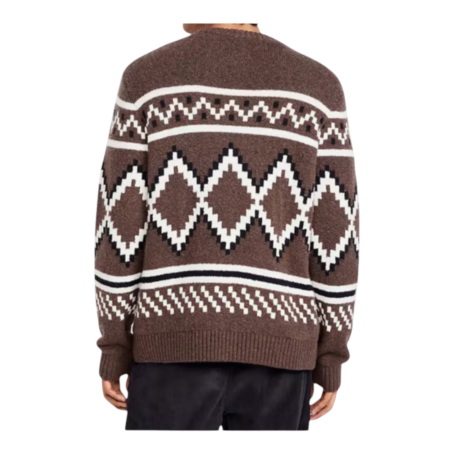 NWT - Old Navy SoSoft Crew-Neck Sweater - Brown Fair Isle