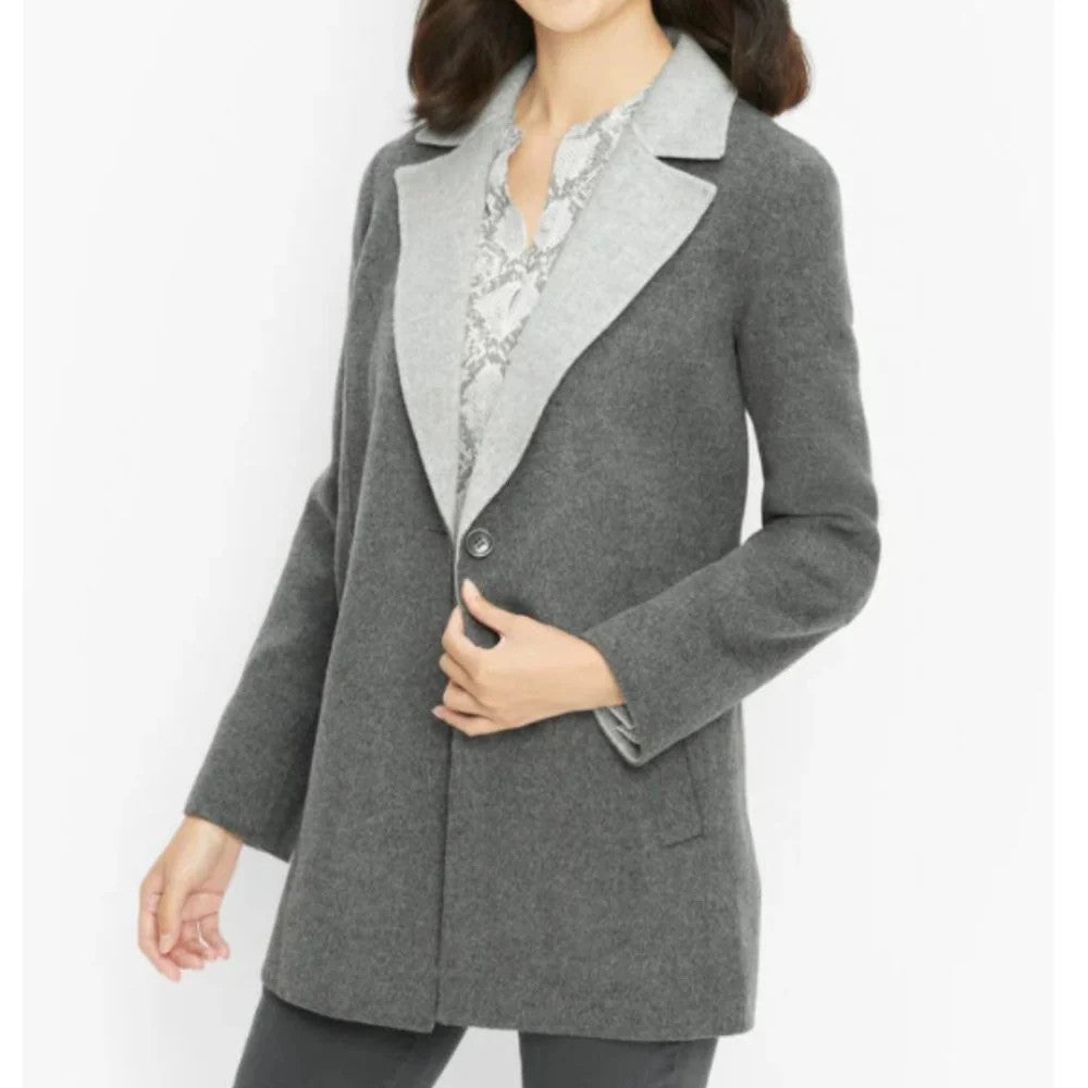 DOUBLE FACED WOOL BLEND BLAZER, Various