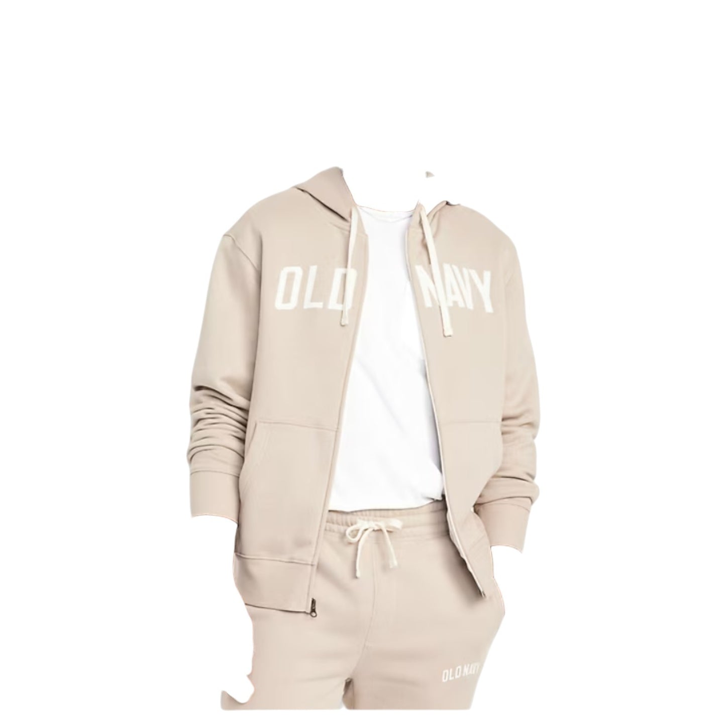 Old Navy Loose Logo Full Zip Hoodie | Creme | A Stone'S Throw | #846608