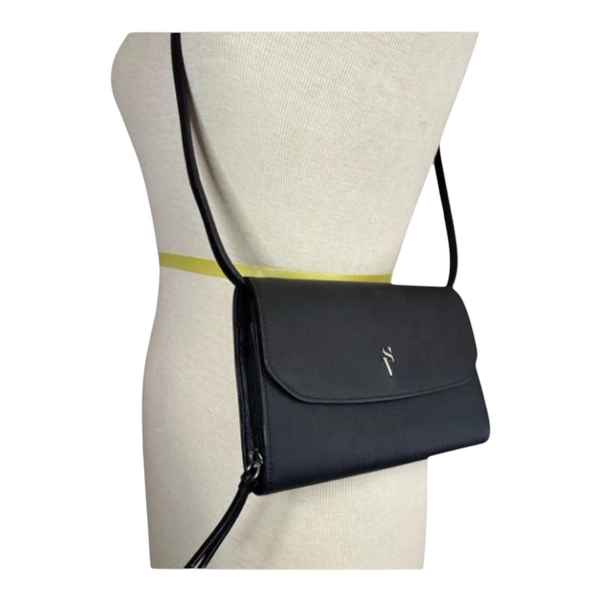 🔥 Simply Vera Vera Wang Signature Mini Crossbody Bag | Black | Soft Leather 🔥