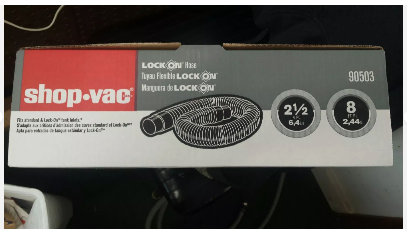 2.5" ShopVac 8ft Hose Replacement OEM 90503 NIB