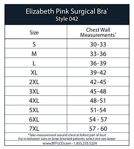MASTHEAD Style 042 Elizabeth Pink Surgical Bra XL New In Bag