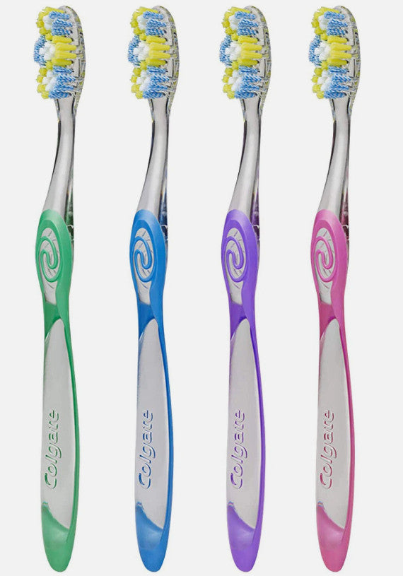 Colgate Twister Manual Toothbrush, Soft, Colors May Vary
