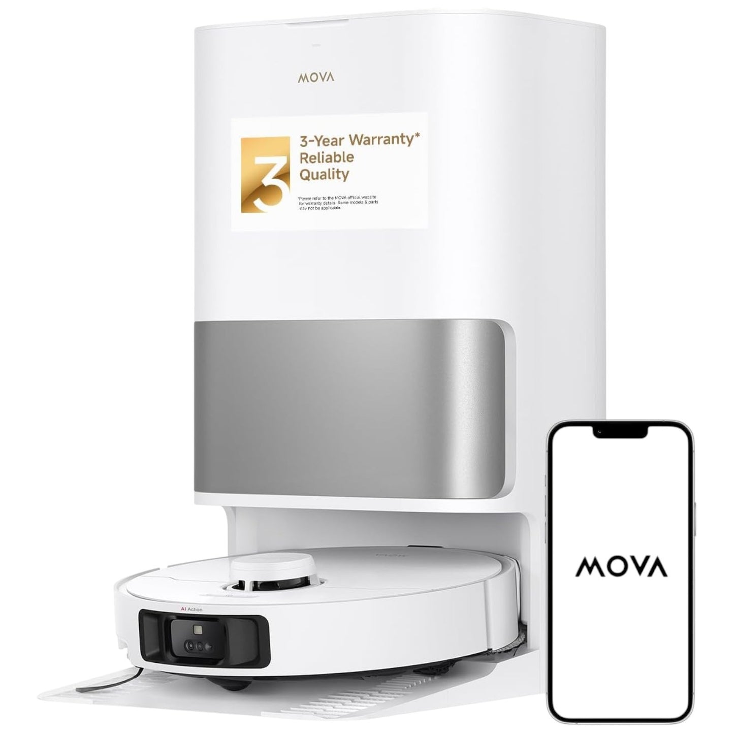 Mova P10 Ultra Robot Vacuum and Mop 8,300Pa Suction 140°F Hot Water Auto Mop