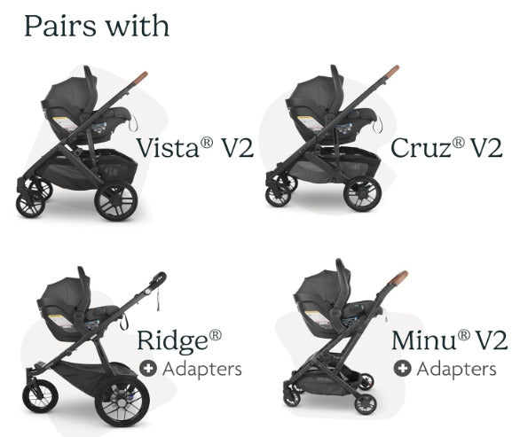 UPPAbaby MESA V2 Infant Seat- Stella (Grey mélange) + Base for MESA/MESA V2
