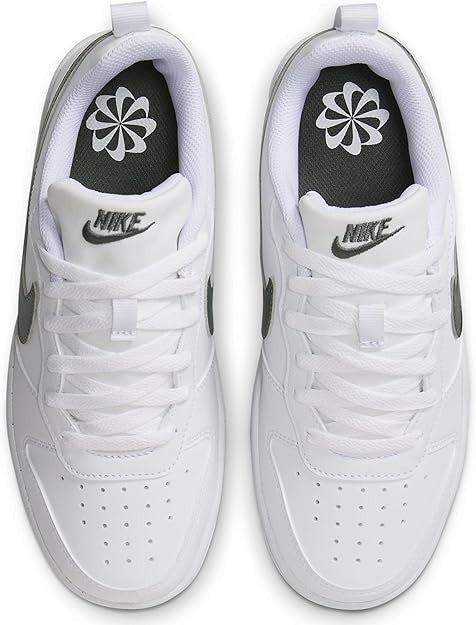 Nike Court Borough Low Recraft Big Kids' Shoes (White/Vintage Green) 5.5y