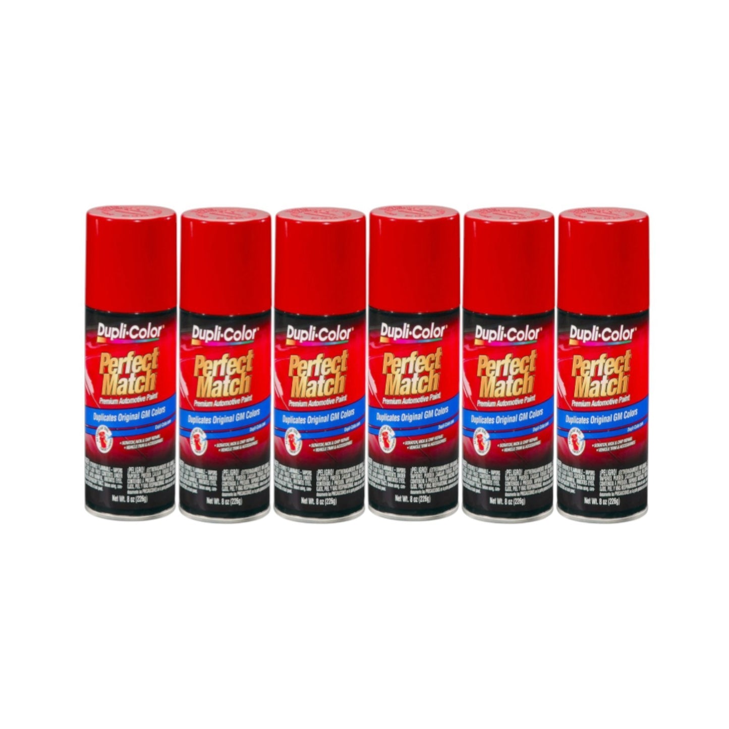 Dupli-Color BGM0388 Perfect Match Automotive Paint GM Bright Red 8oz Pack of 6
