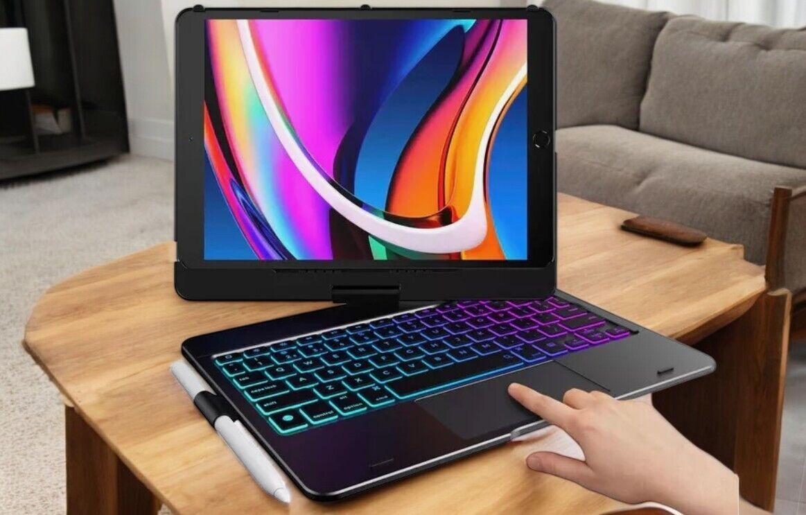 Typecase Touch Wireless Keyboard Case For iPad 9th Gen | Black Flexbook Touch
