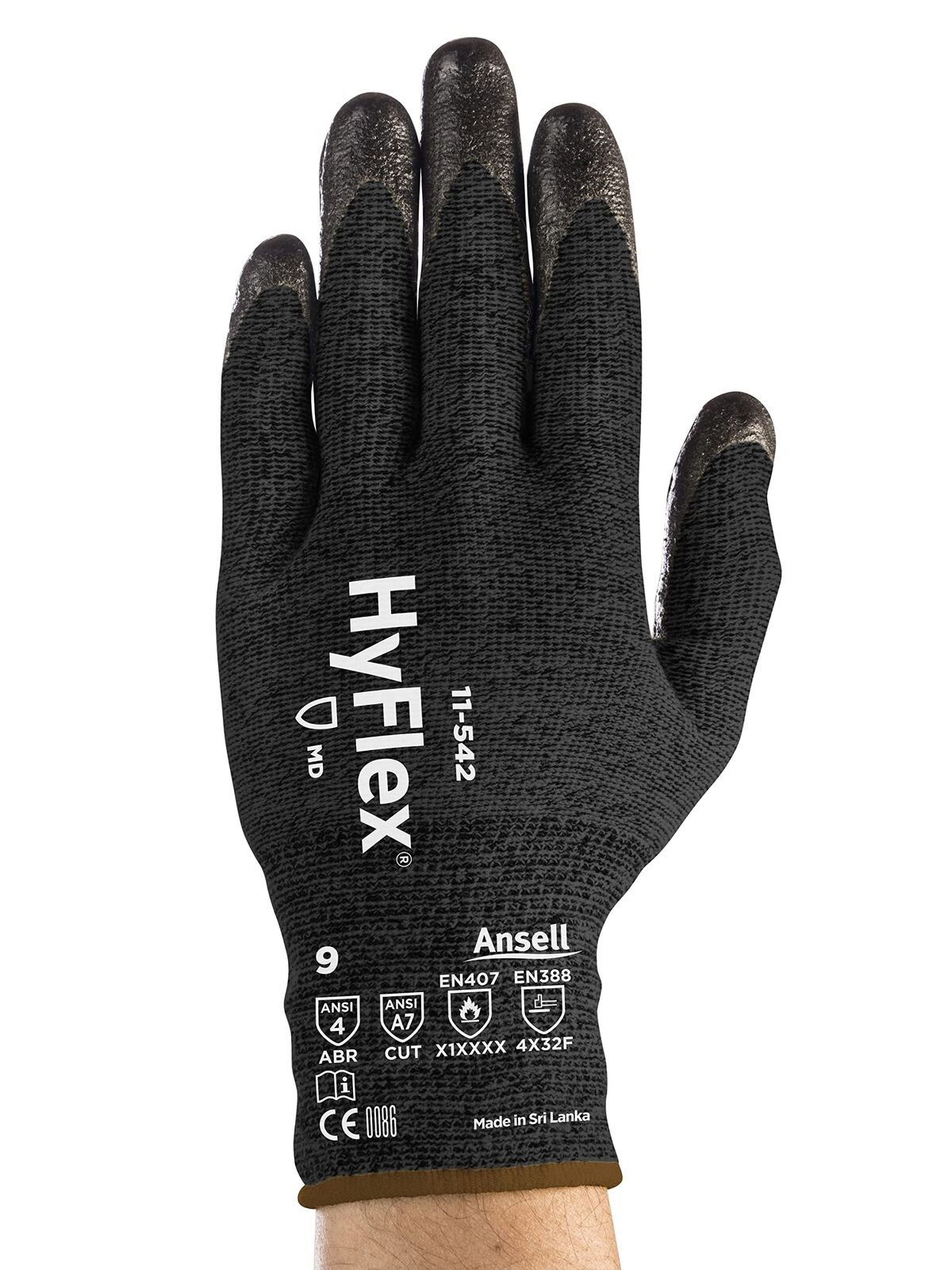 HyFlex 11-542 Cut Protection Gloves - Light, High Cut Protection, Grip, Size