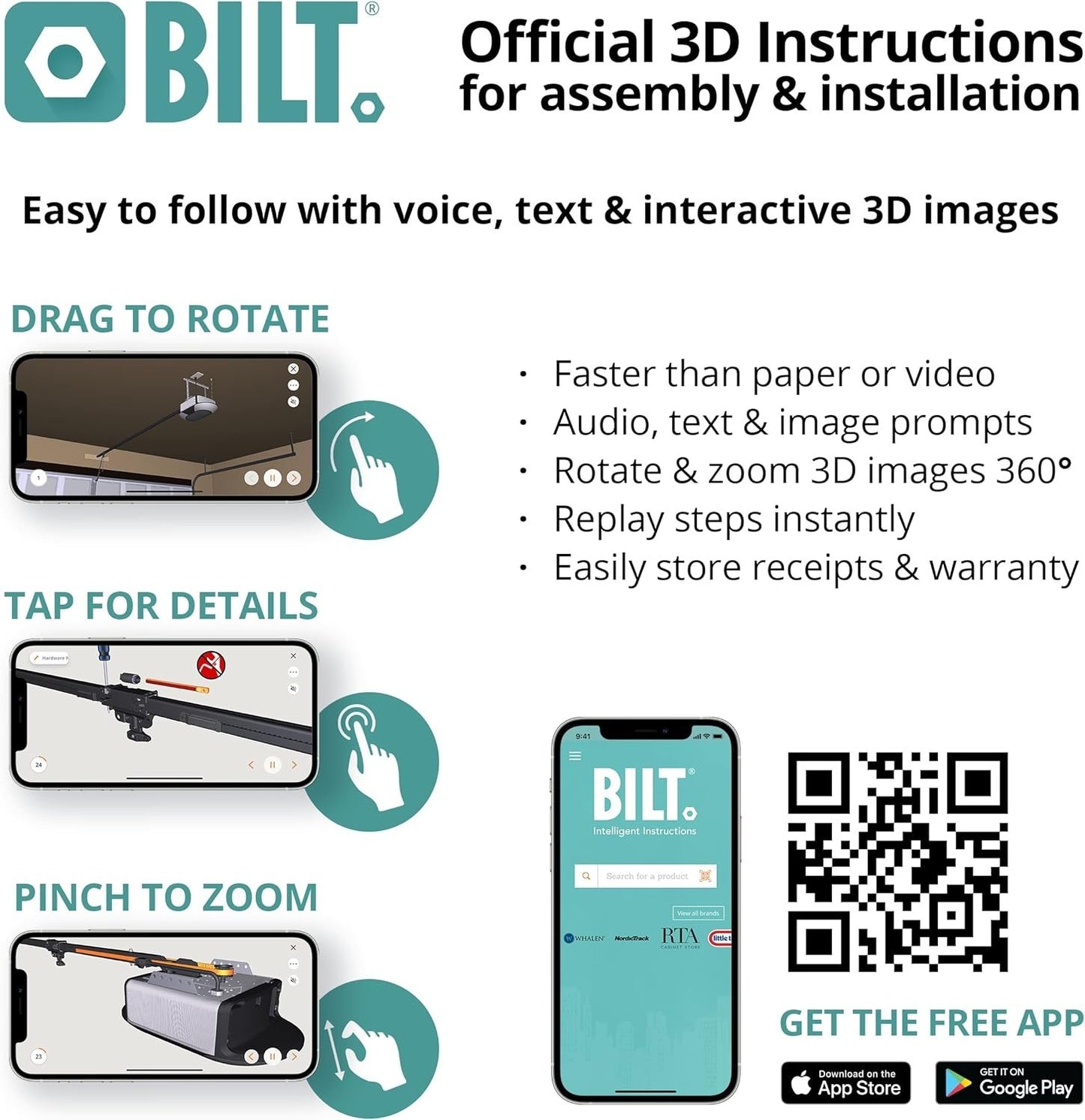 NEW Chamberlain 3/4HP MYQ Smart Garage Door Opener, Ultra Quiet BeltDrive-B4603T