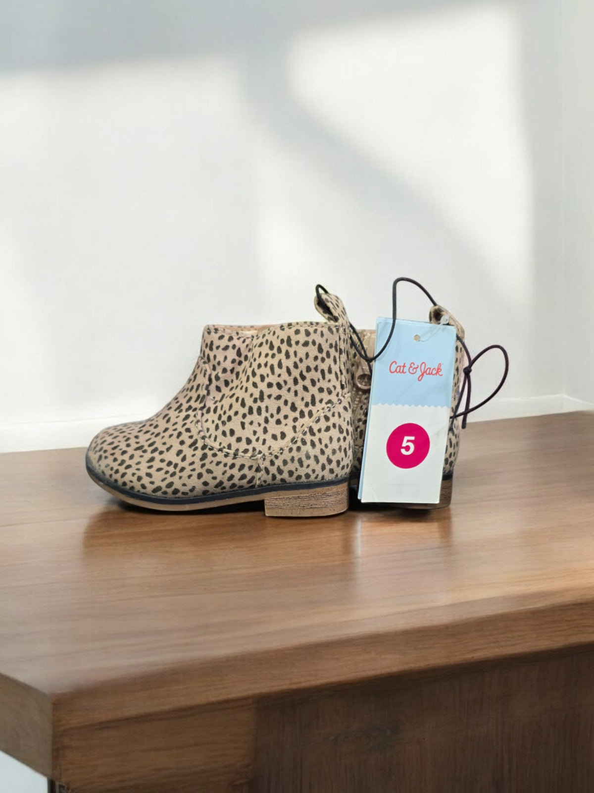 Cat & Jack Toddler Girl's Cheetah Boots, Size 5