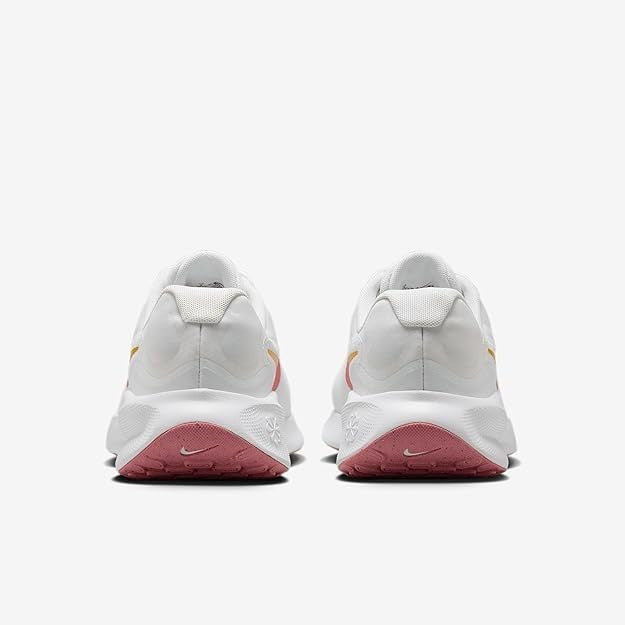 Women's Nike Revolution 7 Wide Road Running Shoes (FZ6829-100) White/Magic Ember
