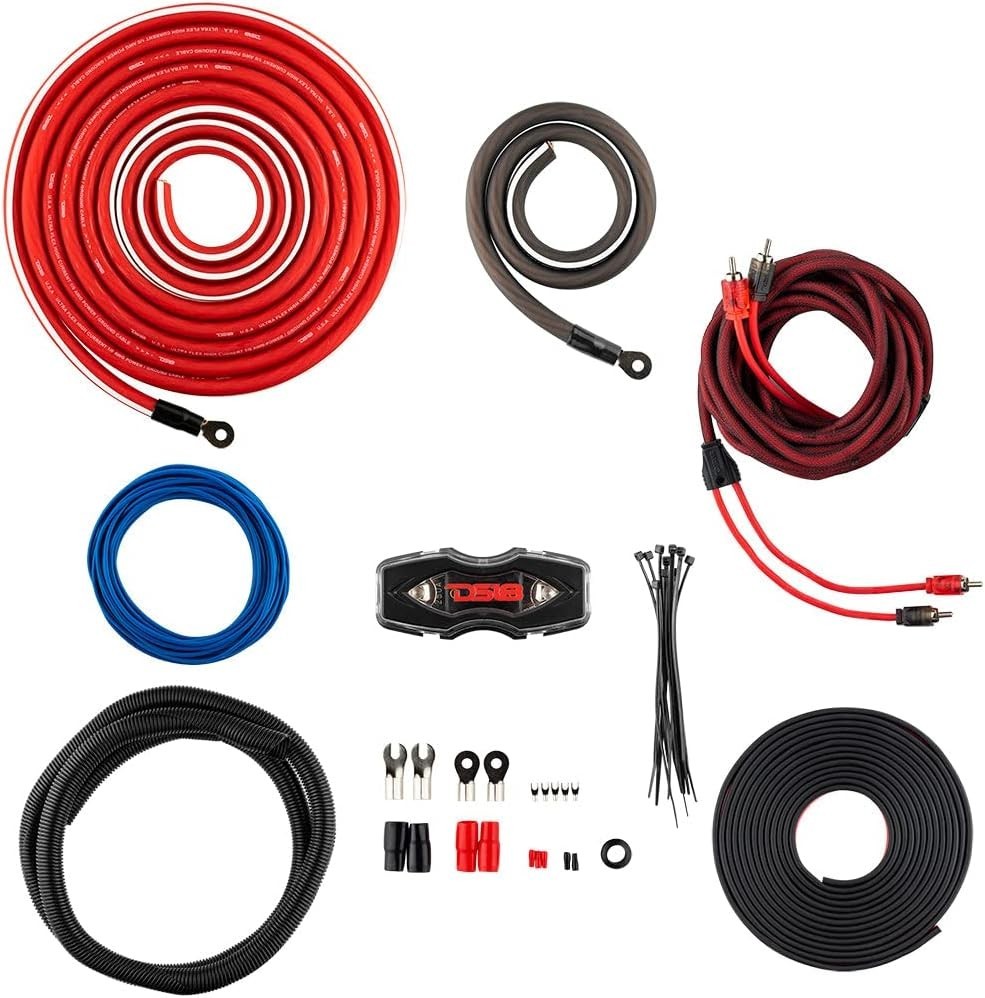 DS18 OFC 0 Gauge Amp Kit Copper Wiring Installation Car Audio Install OFCKIT0