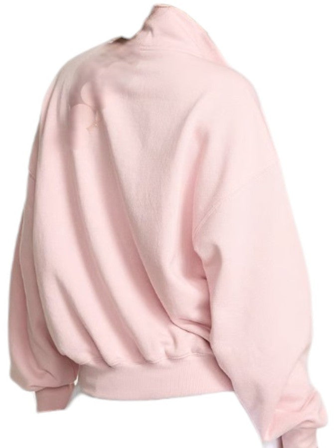 VS PINK Ivy Fleece Quarter-Zip Sweatshirt in Pink Lollipop - Sizes M, L, XL