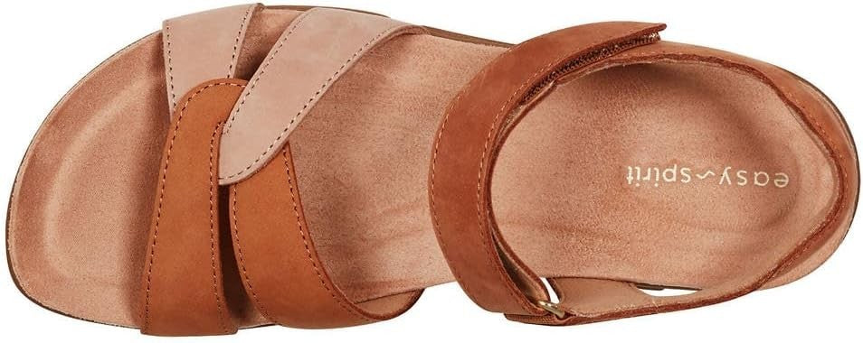 Easy Spirit Marian Women's Sandal, 6.5 B(M) US, Brown-Natural-Nubuck