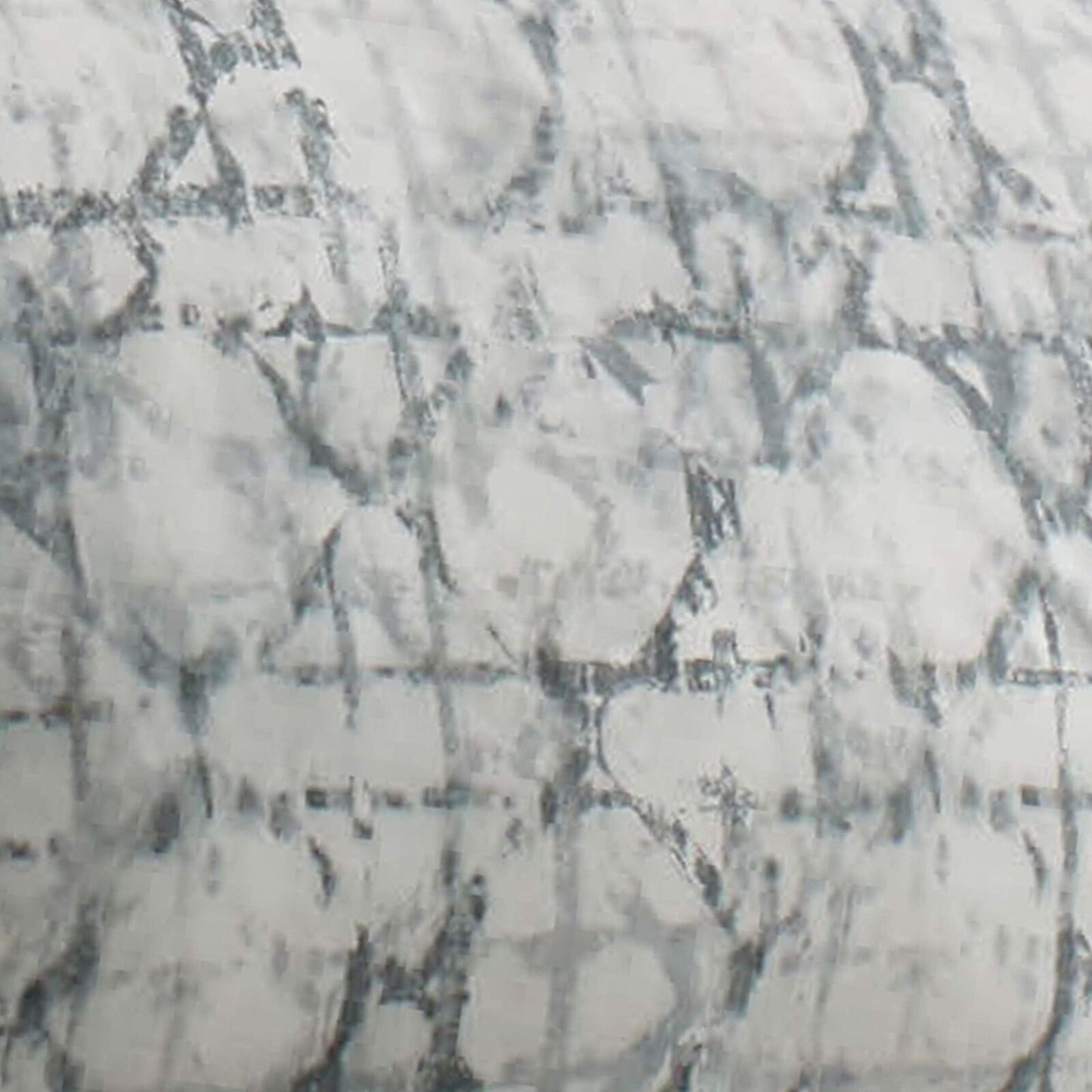 Vera Wang Layered Geometric Cotton Grey Duvet Cover