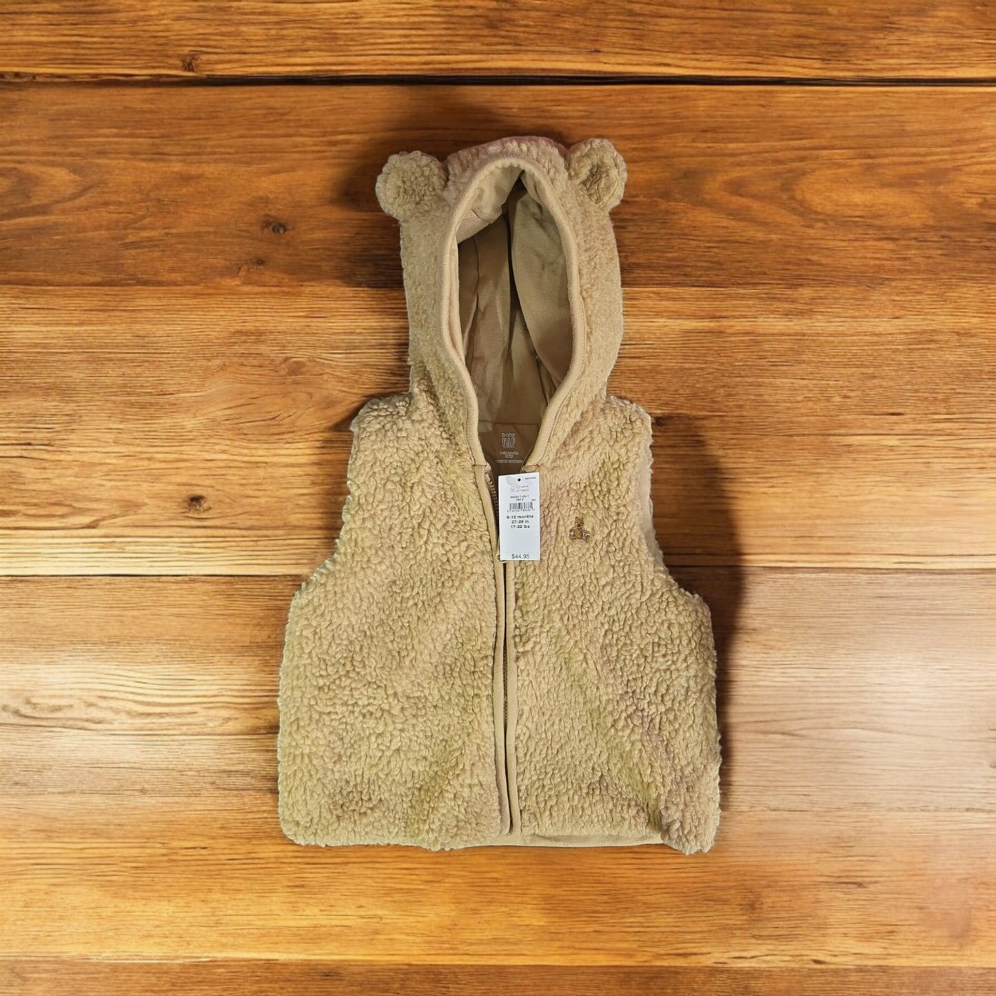 Baby Gap Baby Sherpa Bear Vest,Travertine Brown,Various🧸