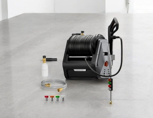 Giraffe Tools HP135-G30B Electric Wall Mounted Pressure Washer, Dark Silver