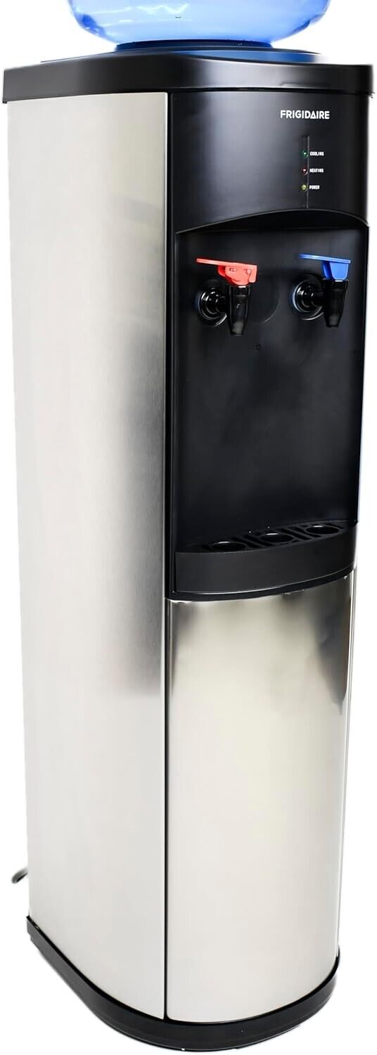 Frigidaire Water Cooler Dispenser Hot Cold Stainless Steel 3 or 5 Gallon Bottle