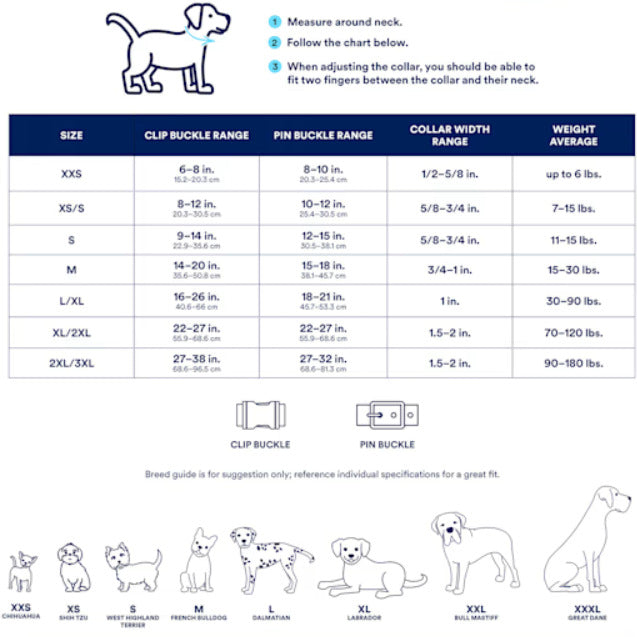 YOULY "The Classic" Dog Collar XL/XXL - BLACK