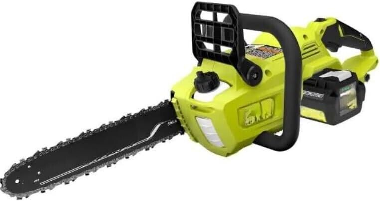 RYOBI RY405100 40V HP Brushless 14 in. Battery Chainsaw 4.0 Ah Batte (GEP020848)