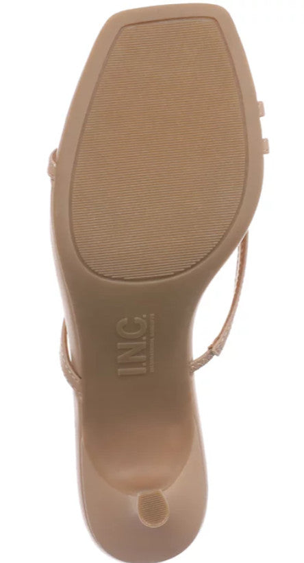 NWT, I.N.C. International Concepts Women's Dark Almond  Disco Dress Sandals sz 7